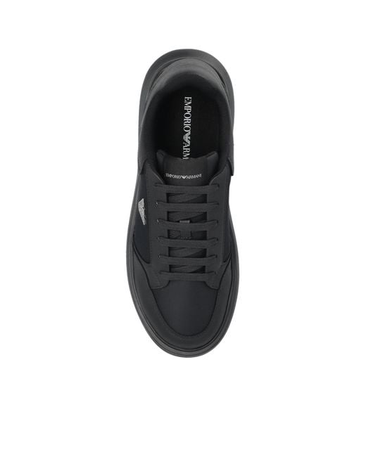 Emporio Armani Black Sneakers With Logo for men