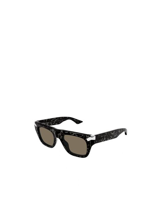 McQueen Black Eyewear Rectangle Frame Sunglasses for men