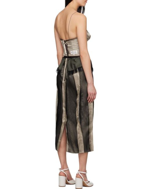 Maison Margiela Multicolor Silk Dress