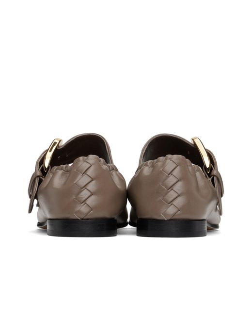Bottega Veneta Brown Round Head Ballet Shoes