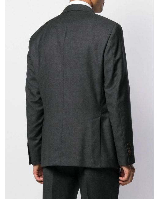 Brunello Cucinelli Black Single-Breasted Tailored Blazer for men