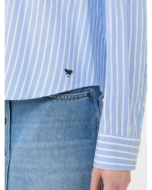 Weekend by Maxmara Blue Cartone Striped Oxford Shirt