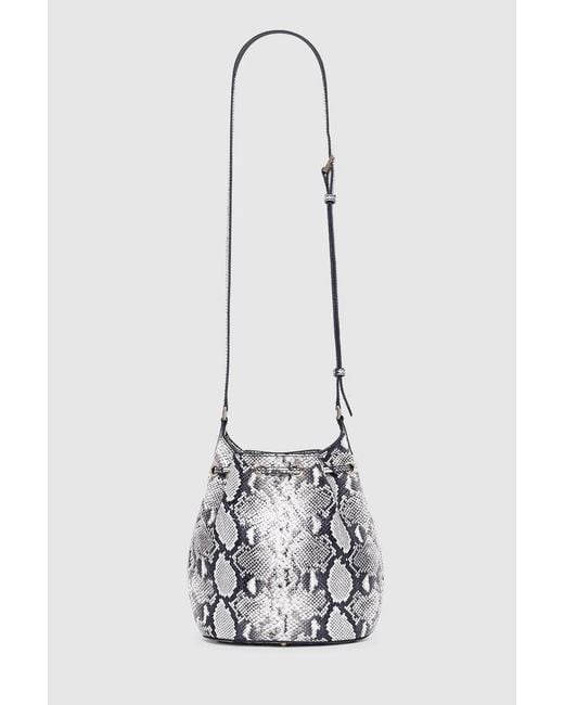 Anine Bing White Alana Mini Crossbody Bag