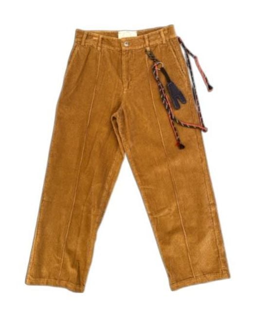 Song For The Mute Brown Casual Pants With Belt Loops for men