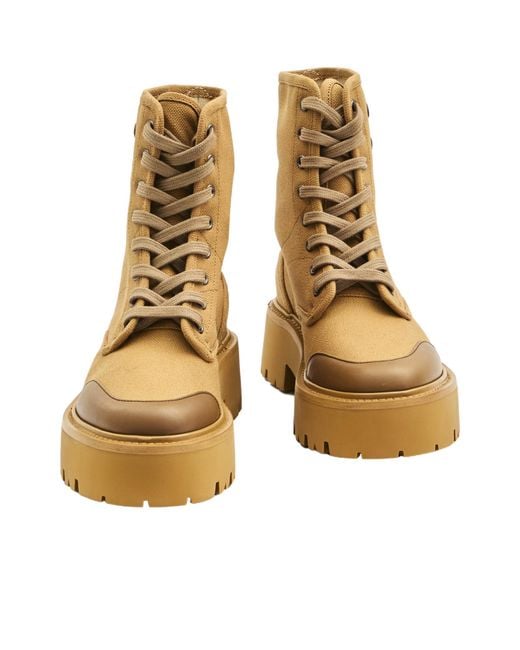 Céline Natural Bulky Lace-Up Boot