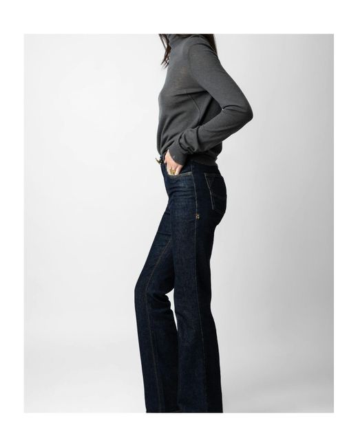 Zadig & Voltaire Gray Bobby Distressed-Effect Cashmere Jumper