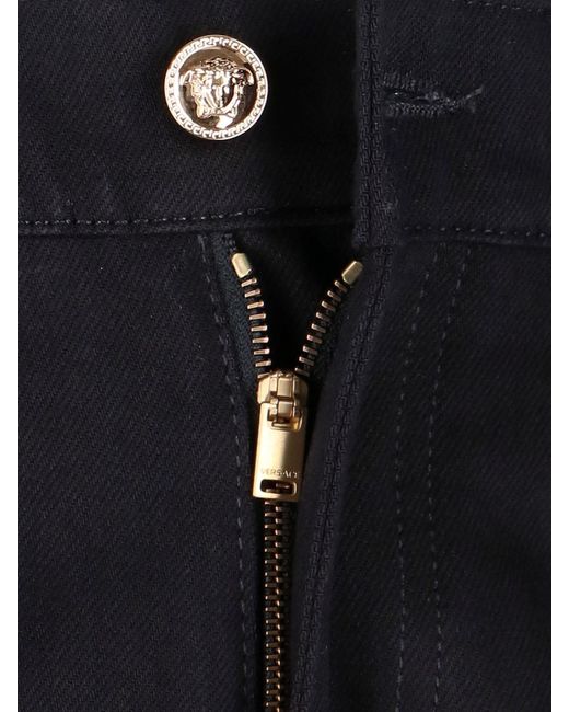 Versace Black Straight Leg Jeans for men