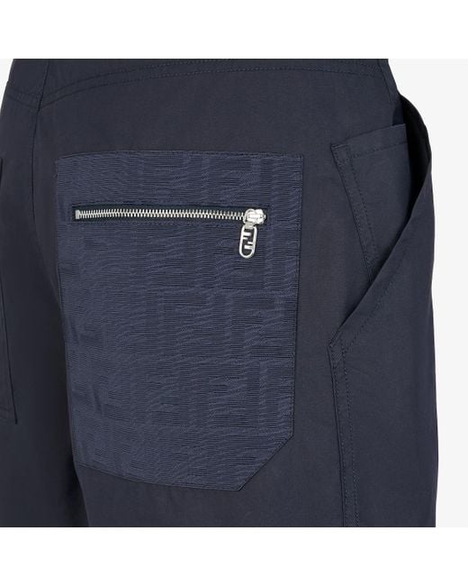 Fendi Blue Knee-Length Bermuda Shorts for men