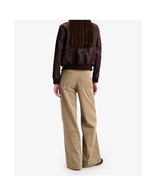A.P.C. Brown Zip-Front Leather Jacket