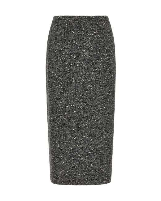 Valentino Gray Zippered Skirt