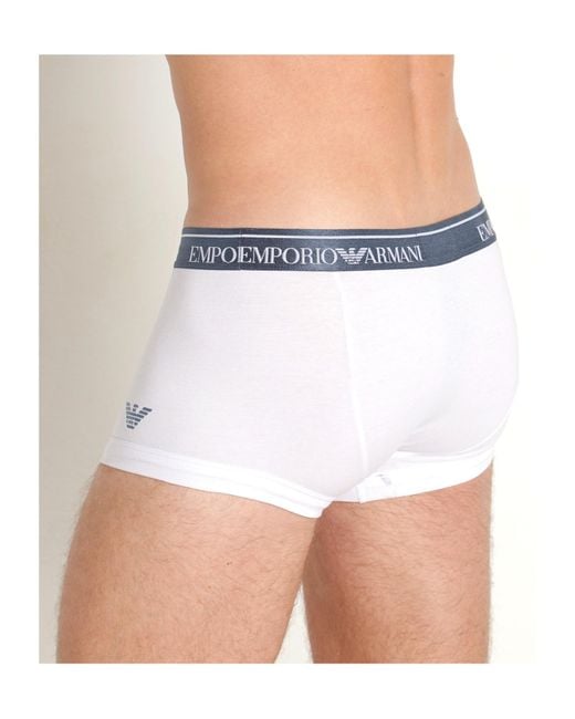 Emporio Armani White Elastic Waist Underwear for men
