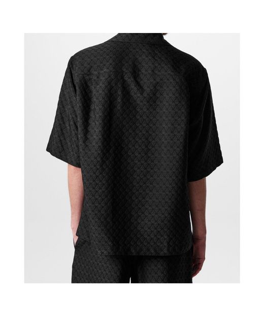 McQueen Black Short-Sleeved Shirt for men