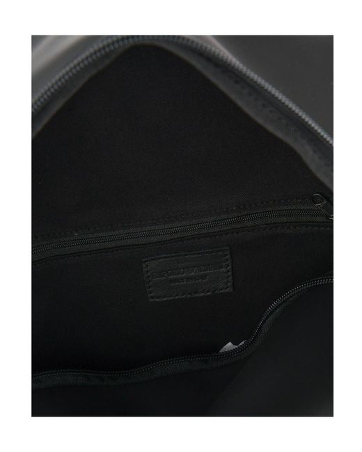 Emporio Armani Black Zippered Backpack for men