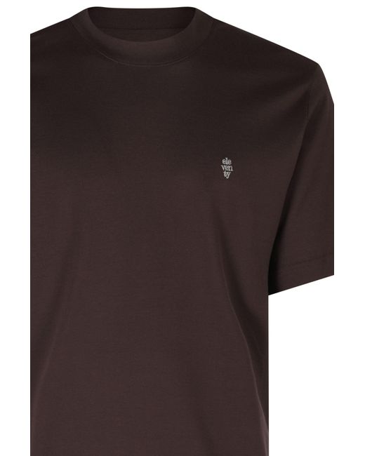 Eleventy Black Short-Sleeved T-Shirt for men