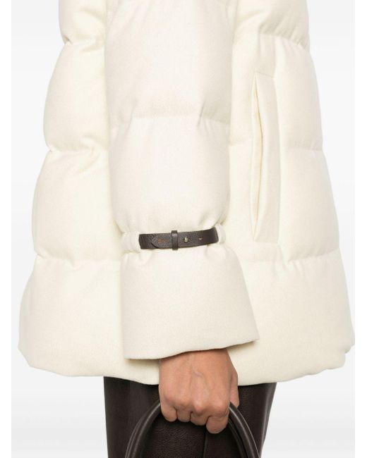 Herno Natural Puffer Jacket With Quilted Design