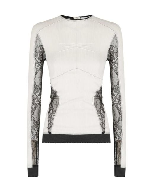 The Attico White Long-Sleeved Cover-Up