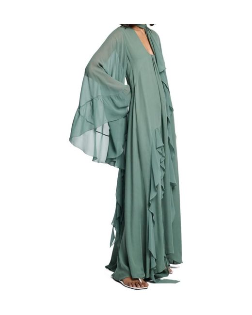 Dorothee Schumacher Green Sheer Twist Dress