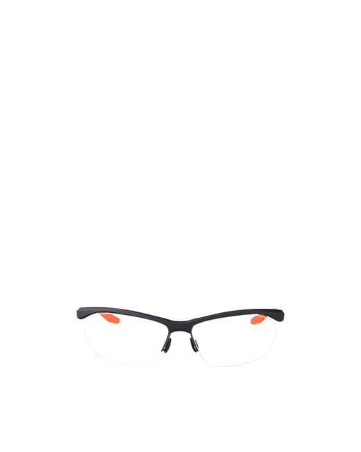 Nike White Rectangular Frame Glasses for men