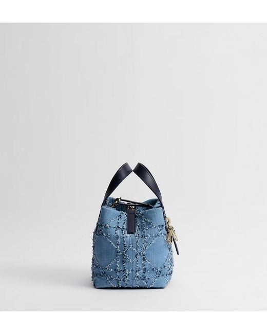 Dior Blue Toujours Vertical Nano Tote Bag