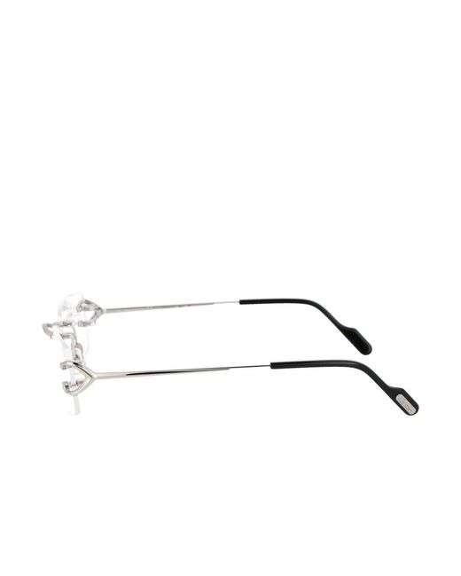 Cartier Natural Rectangular Rimless Glasses for men