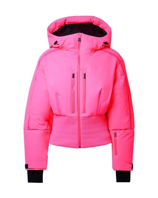 Aztech Mountain Pink Hooded Down Ski Jacket