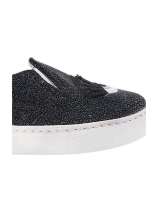 Chiara Ferragni Black Logo Casual Sneakers
