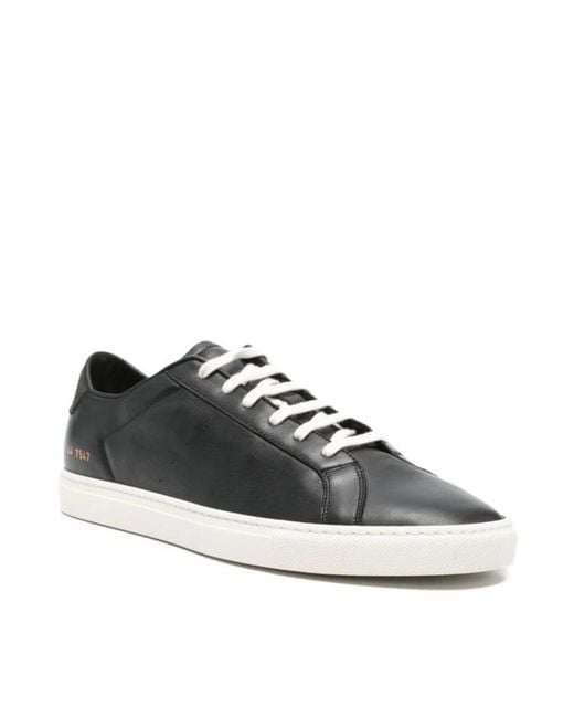 Common Projects Black Round-Toe Low-Top Sneakers for men