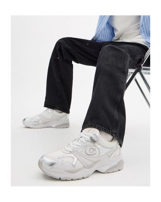 COACH White Mesh Sneakers for men
