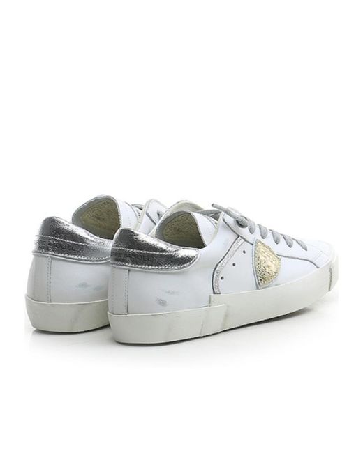 Philippe Model White Prsx Low-Top Sneakers