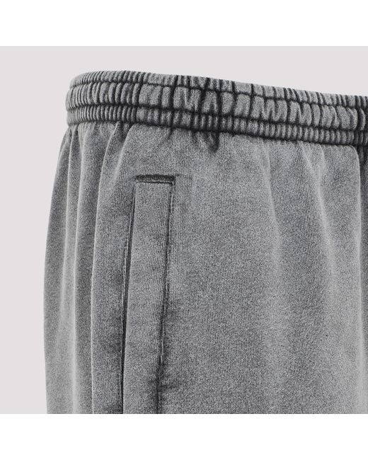 Acne Gray Logo Patch Drawstring Trousers for men