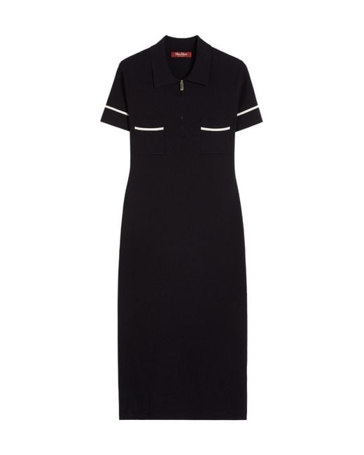 Max Mara Black Short Sleeve Dress