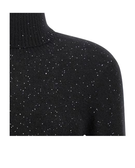 Fabiana Filippi Black Turtleneck Jumper