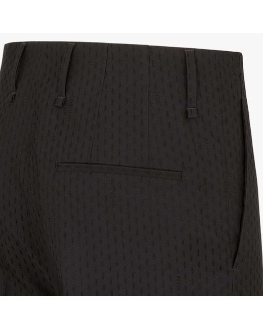 Fendi Black Tailored High-Waist Pants for men