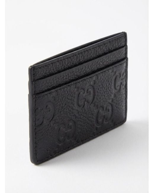 Gucci Black Gg Emblem Card Case