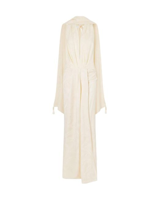 Johanna Ortiz White Halterneck Maxi Dress