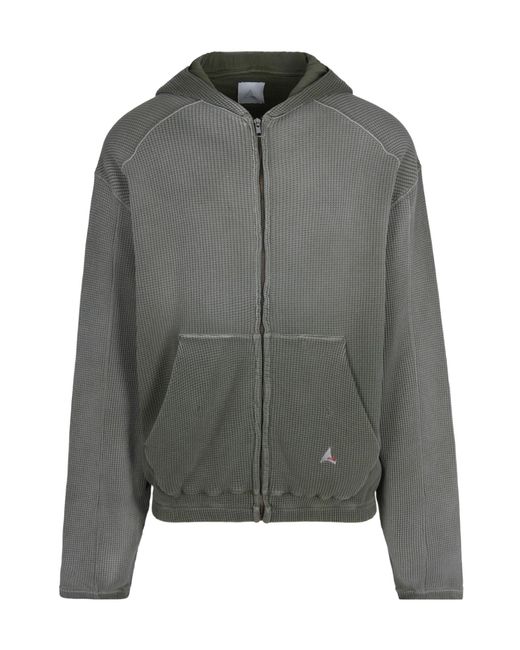 Roa Gray Bee Sun Faded Zipped Hoodie for men