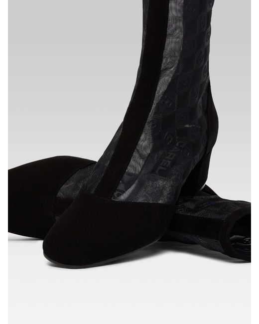 CAREL PARIS Black Mesh Short Boots