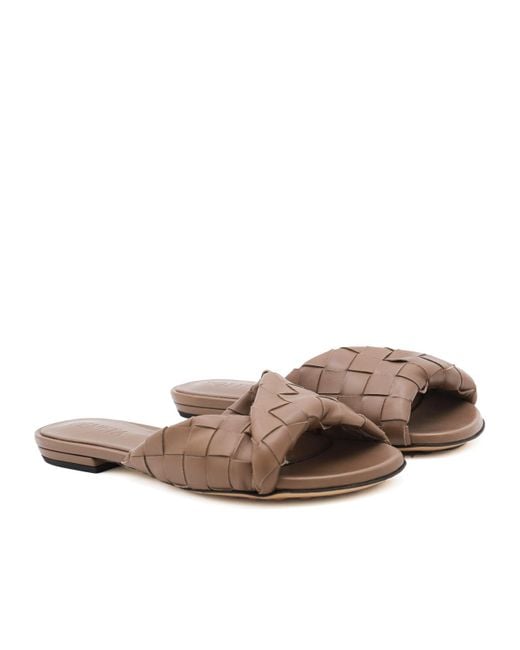 Bottega Veneta Brown Blink Intrecciato Sandals