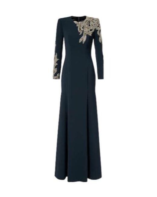 Jenny Packham Blue Honor Embellished Gown