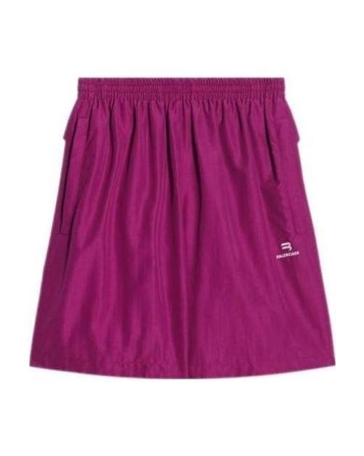 Balenciaga Purple Sporty B Tracksuit Skirt