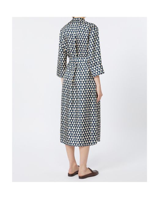 Max Mara Blue 'S Pattern-Printed Dress