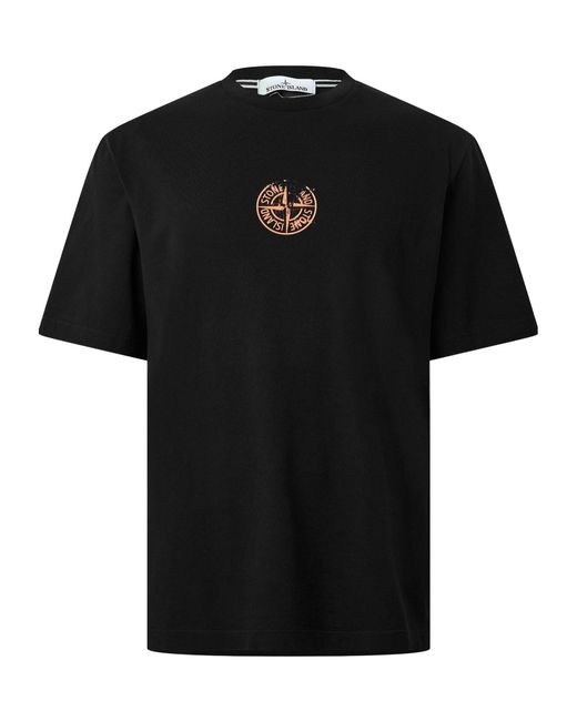 Stone Island Black Simple T-Shirt for men