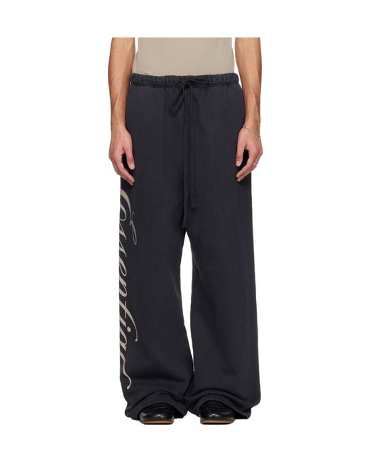 Fear Of God Black Heavy Fleece Lounge Sweatpants for men