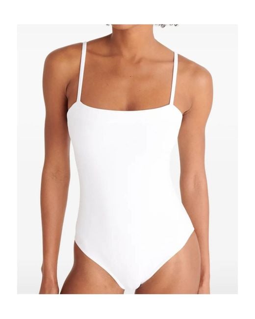 Eres White Aquarelle Strap Swimsuit