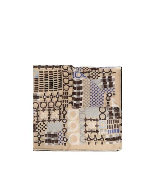 Ferragamo Multicolor Ferragamo Gancini Printed Scarf
