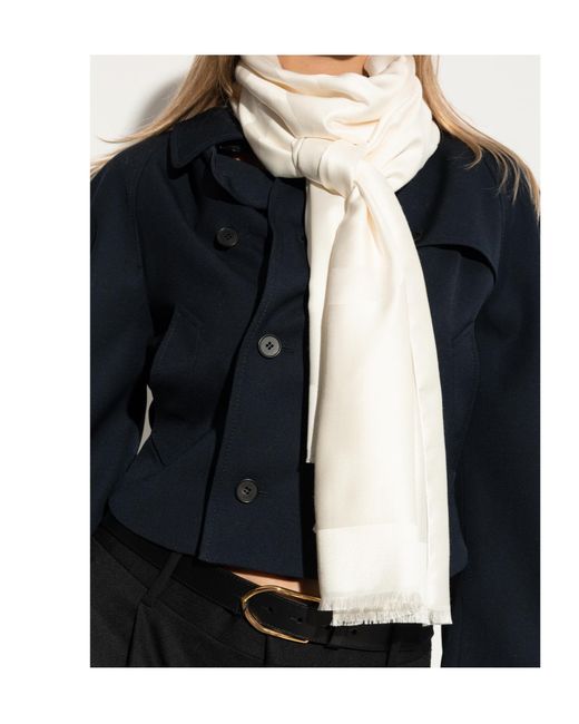 Givenchy White Scarf With Logo
