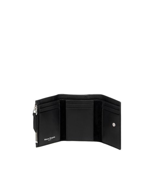 Maison Margiela Black Signature Trifold Wallet