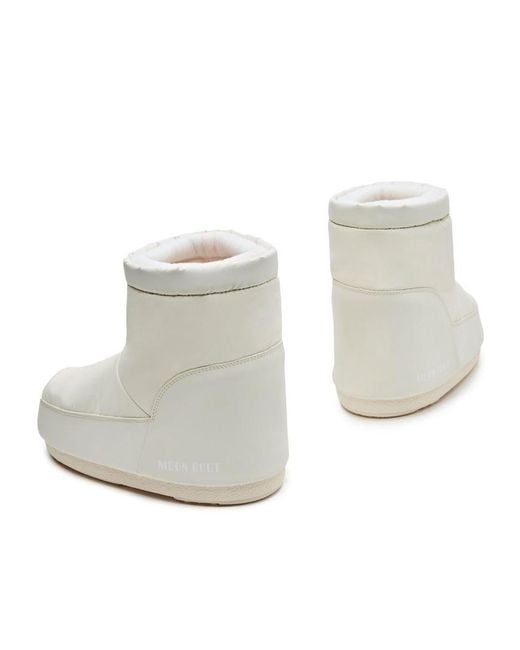 Moon Boot Gray Icon No-Lace Logo-Printed Boots for men