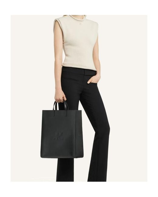 Courreges Black Ac Tote Bag for men