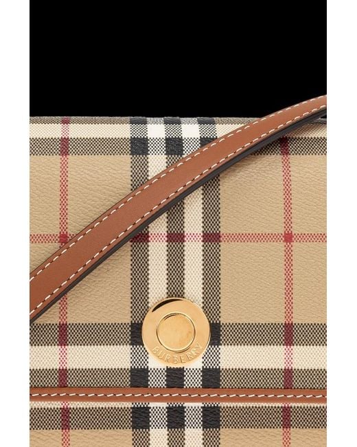 Burberry Natural Check Patterned Hampshire Shoulder Bag